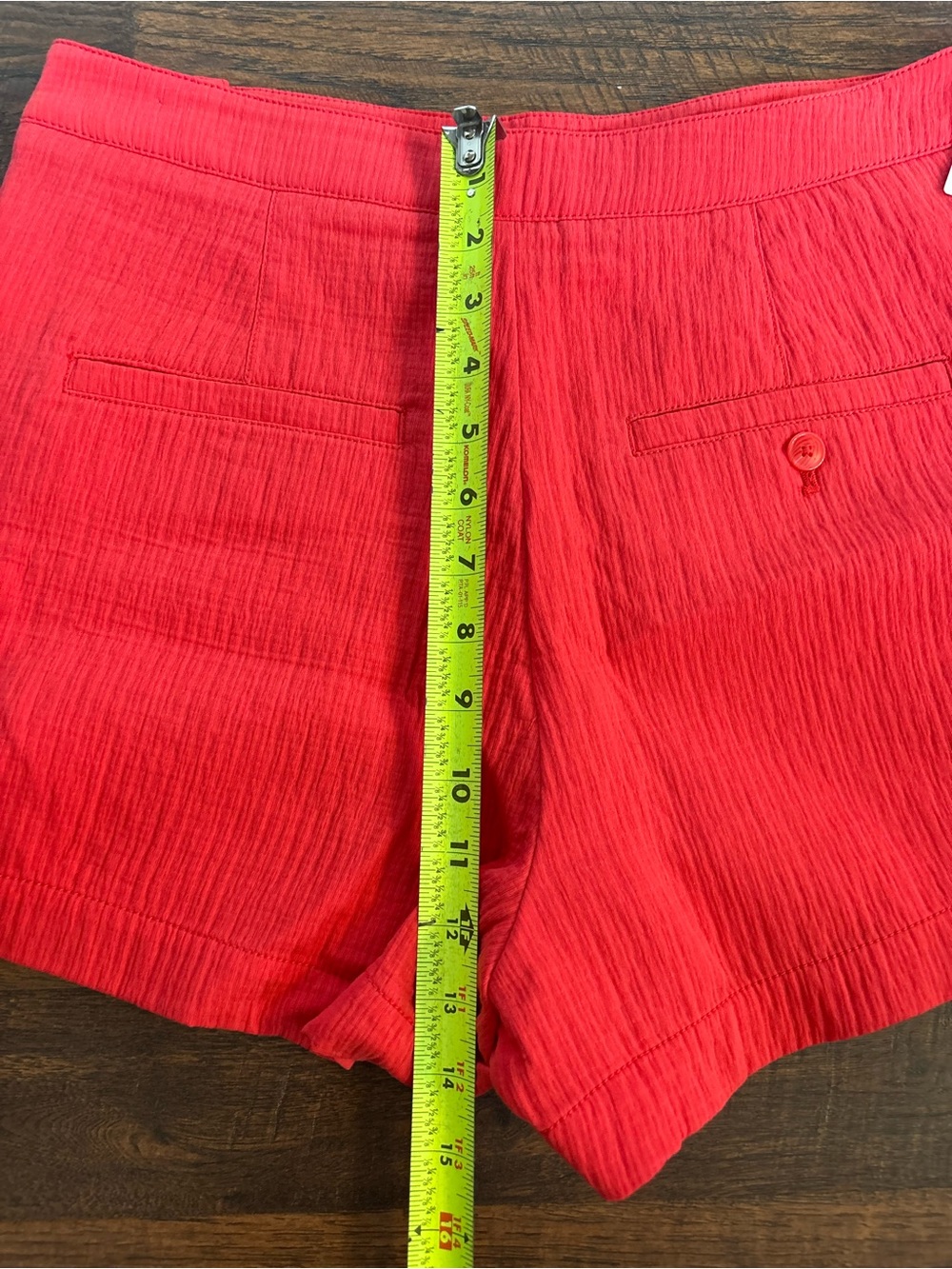 Maeve by Anthropologie Harlow Red Textured Shorts size 10 NWT - Picture 3 of 7